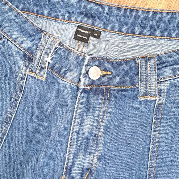 SHEIN SXY Cargo Denim Jean 90's Style Misses Size Medium - Picture 9 of 12